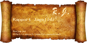 Rapport Jagelló névjegykártya